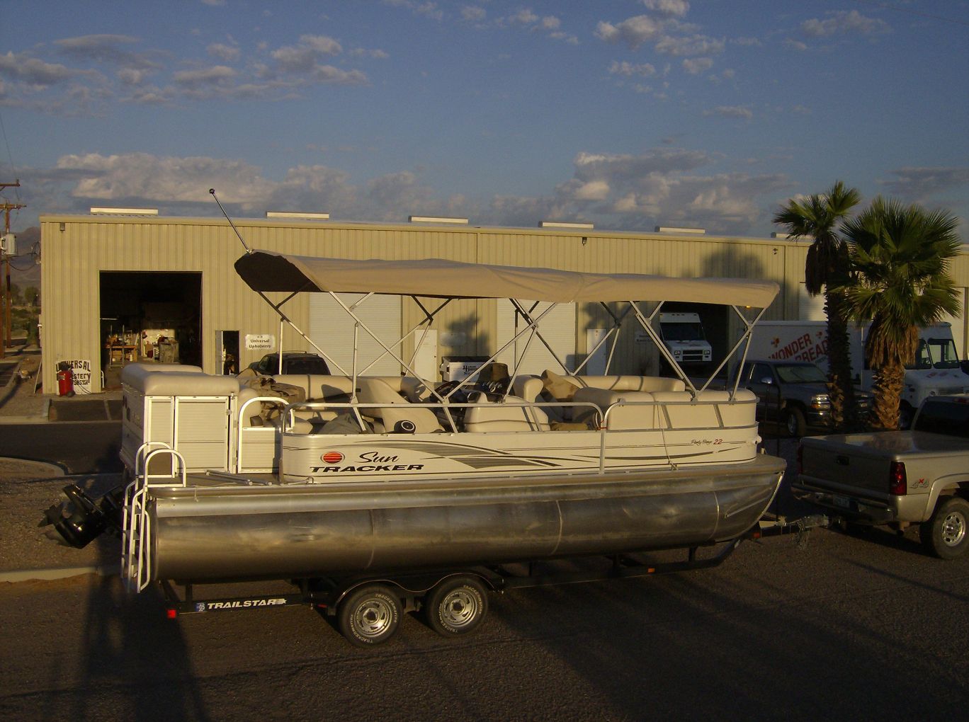 DeckMate Heavy Duty Pontoon Boat Tops (8'6 W x 10' L Pontoon Bimini w
